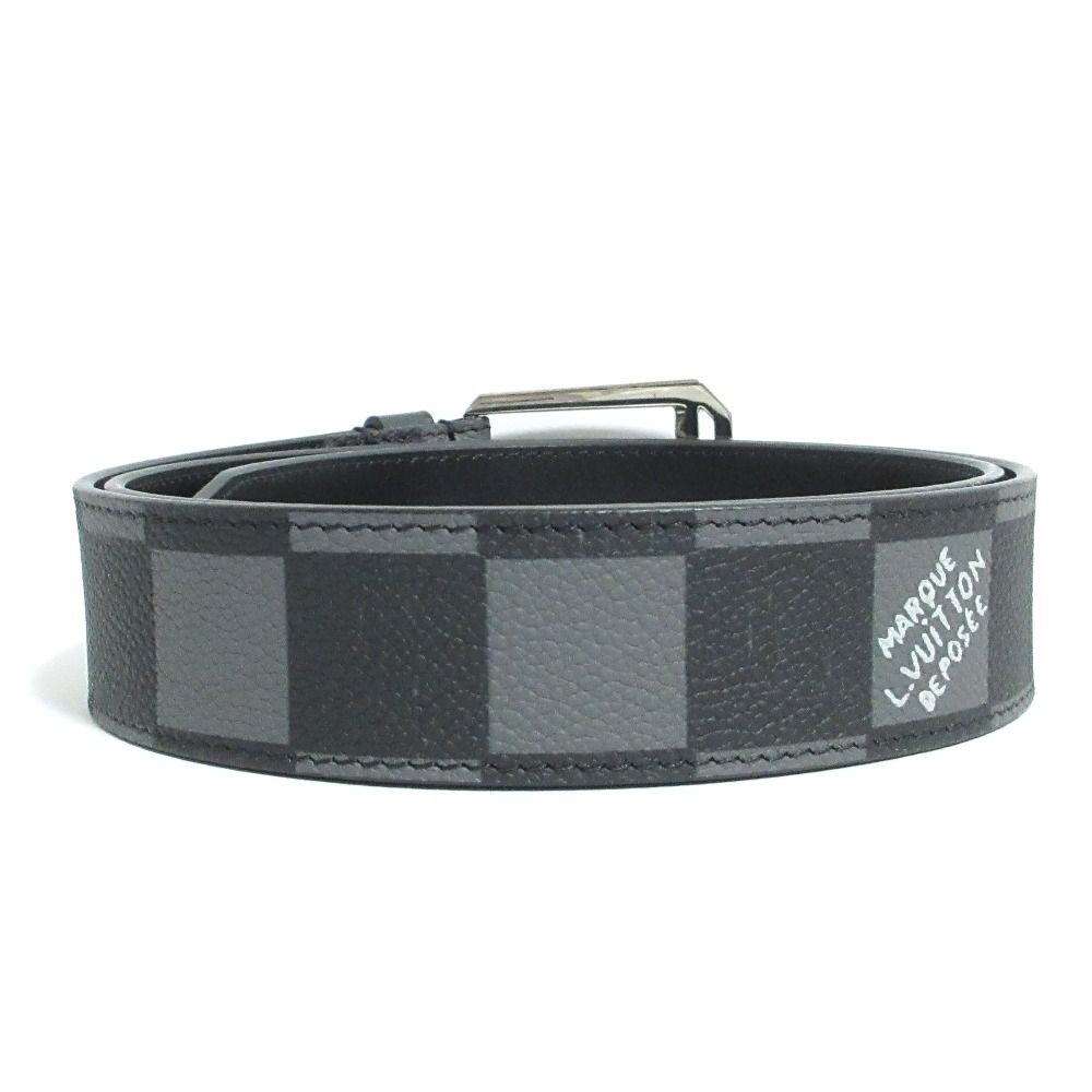 Louis Vuitton Ceinture Architect Damier Graphite Archives Belt 90 36 Black Gray