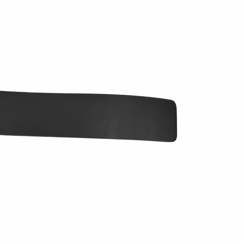 Gucci Logo Buckle Dull Finished Leather Belt Silver Black