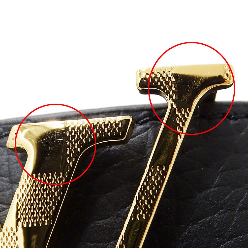 Louis Vuitton Belt Calfskin LV Damier 40 mm Reversible Black Gold 85 34 Logo