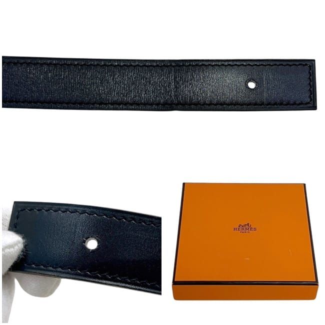 Hermes Belt Only Black Brown Gold Waist 76 Leather Box Calf Taurillon