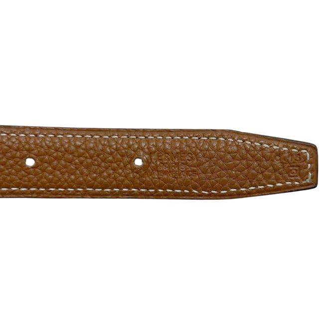 Hermes Belt Only Black Brown Gold Waist 76 Leather Box Calf Taurillon