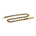 Chanel 31 Rue Cambon le Logo Plate Chain Belt Gold Black Plated Leather