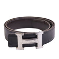 Hermes Belt Leather Constance Logo Silver