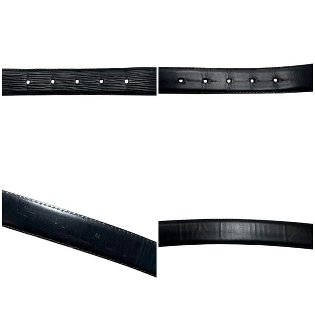 Louis Vuitton Belt Ceinture Classic Black Noir Epi Waist 88 30