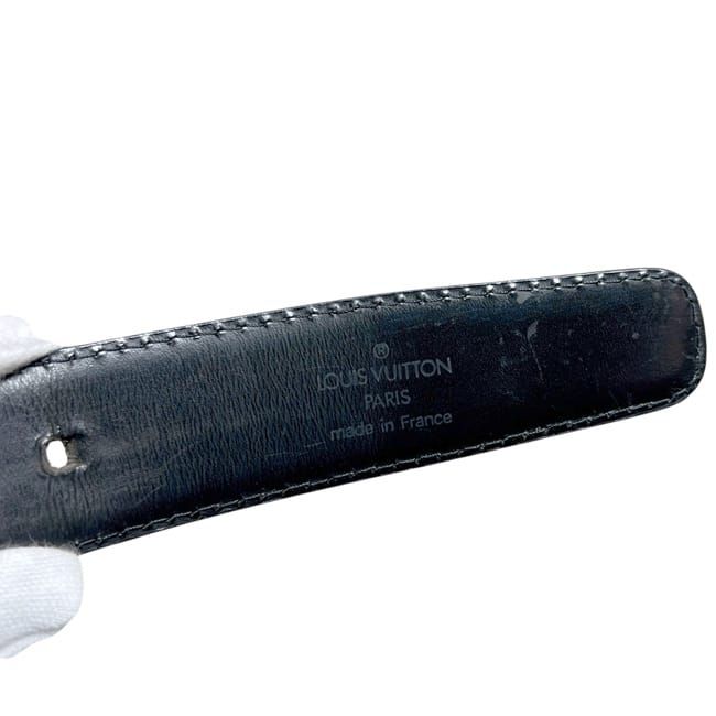 Louis Vuitton Belt Ceinture Classic Black Noir Epi Waist 88 30