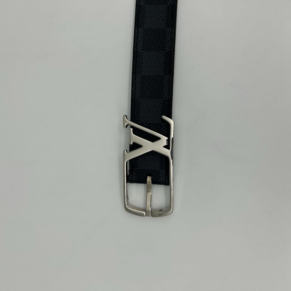 Louis Vuitton Ceinture Anagram Belt Leather Noir Black Silver