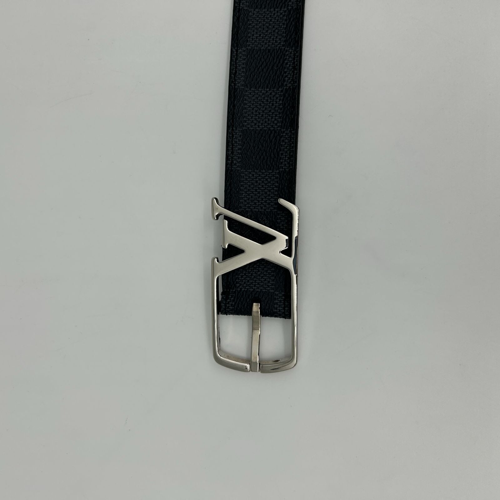 Louis Vuitton Ceinture Anagram Belt Leather Noir Black Silver