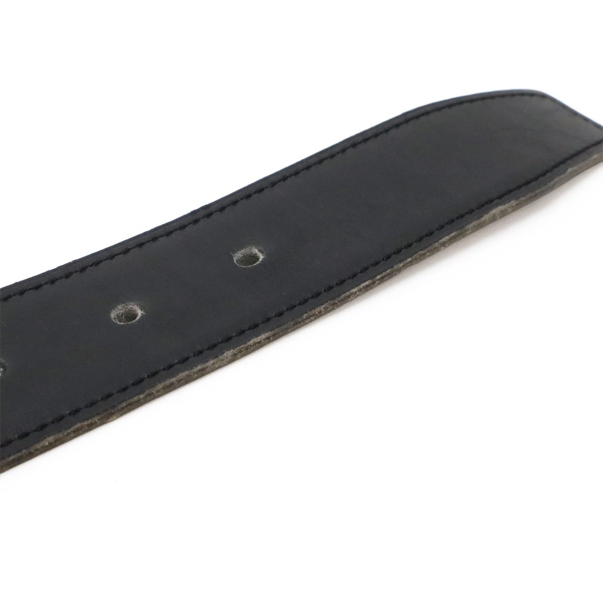 Hermes Belt Buckle Reversible Box Calf Leather Black Light Brown Gold 62