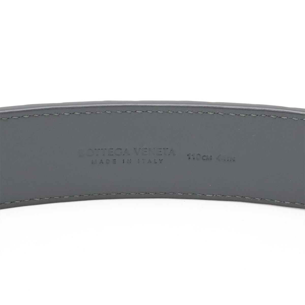 Bottega Veneta Intrecciato Belt Leather Gray