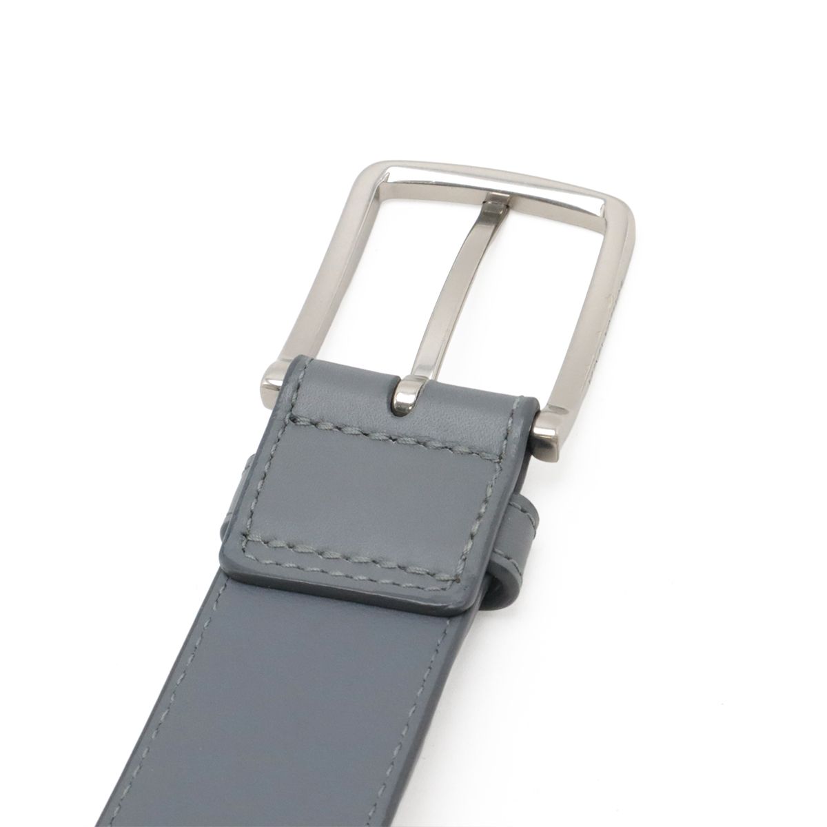 Bottega Veneta Intrecciato Belt Leather Gray