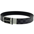 Louis Vuitton Ceinture Calfskin Underbelt Damier Graphite Black Belt