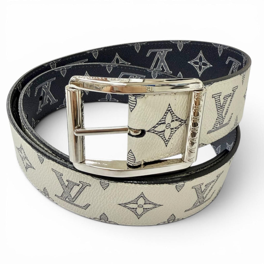 Louis Vuitton Ceinture Reverso Leather Chapman Brazza Monogram Savannah Belt