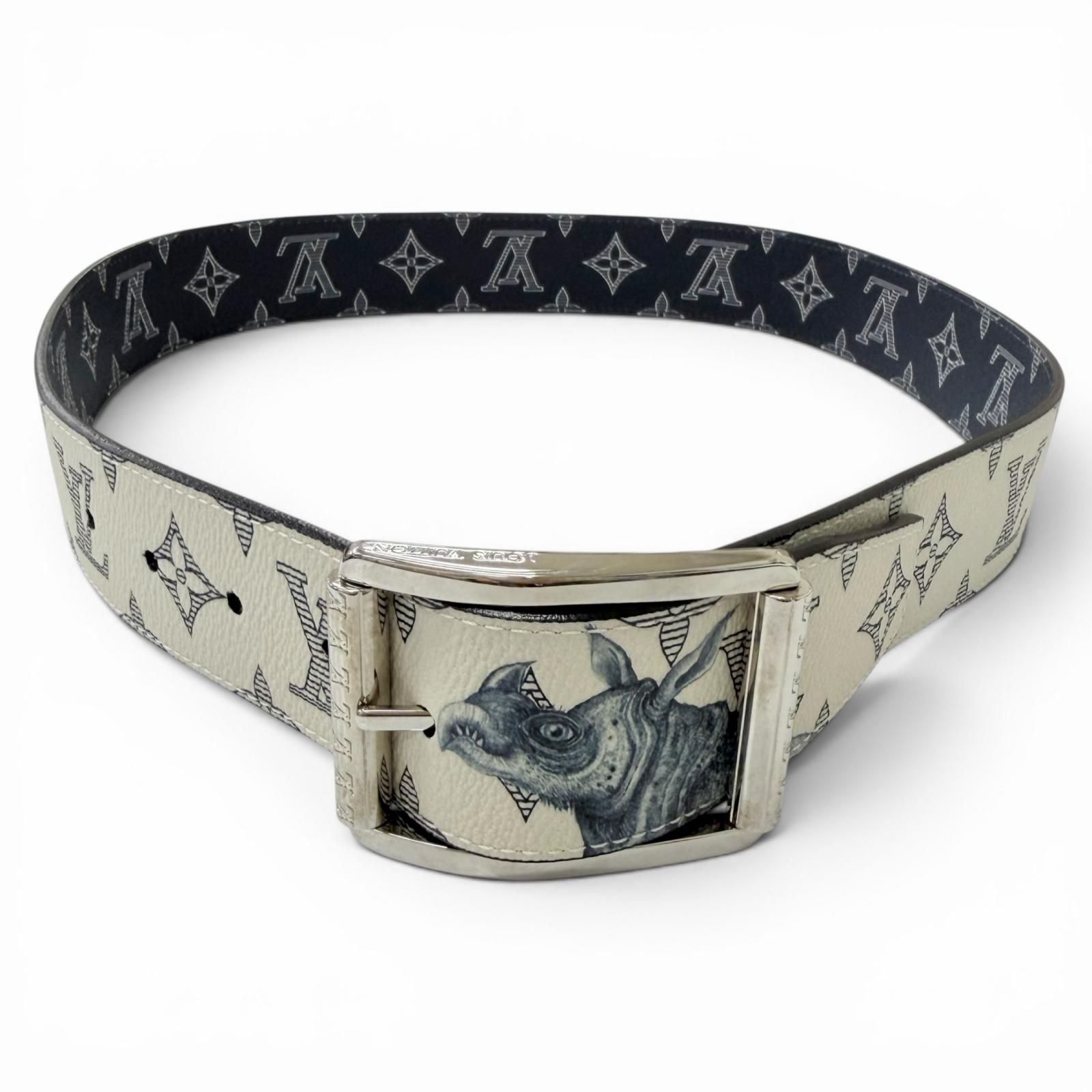 Louis Vuitton Ceinture Reverso Leather Chapman Brazza Monogram Savannah Belt