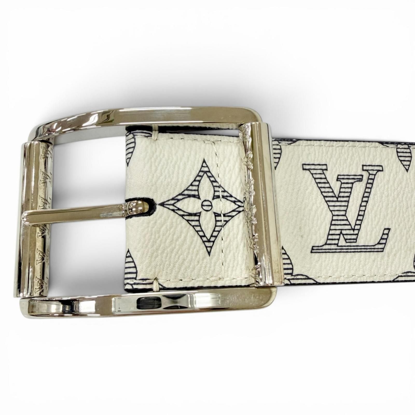 Louis Vuitton Ceinture Reverso Leather Chapman Brazza Monogram Savannah Belt