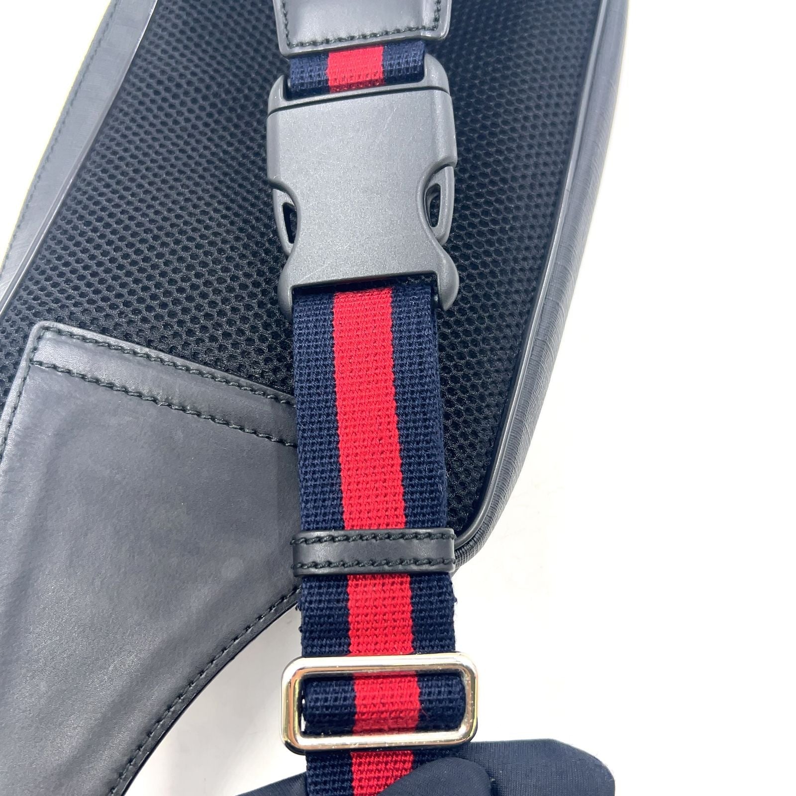 Gucci Soft GG Supreme Sherry Line Leather Dark Gray Black Multicolor Belt Bag