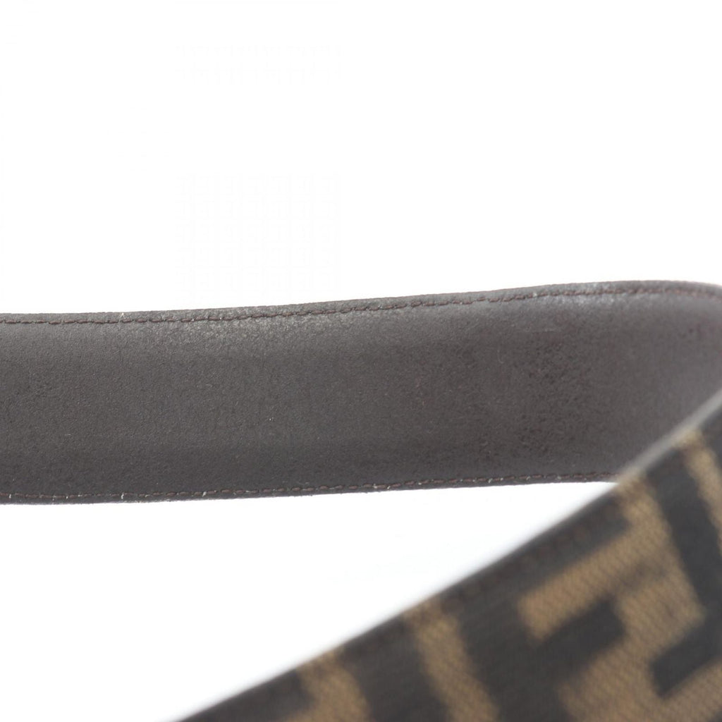 Fendi Belt Zucca Gold Canvas Leather