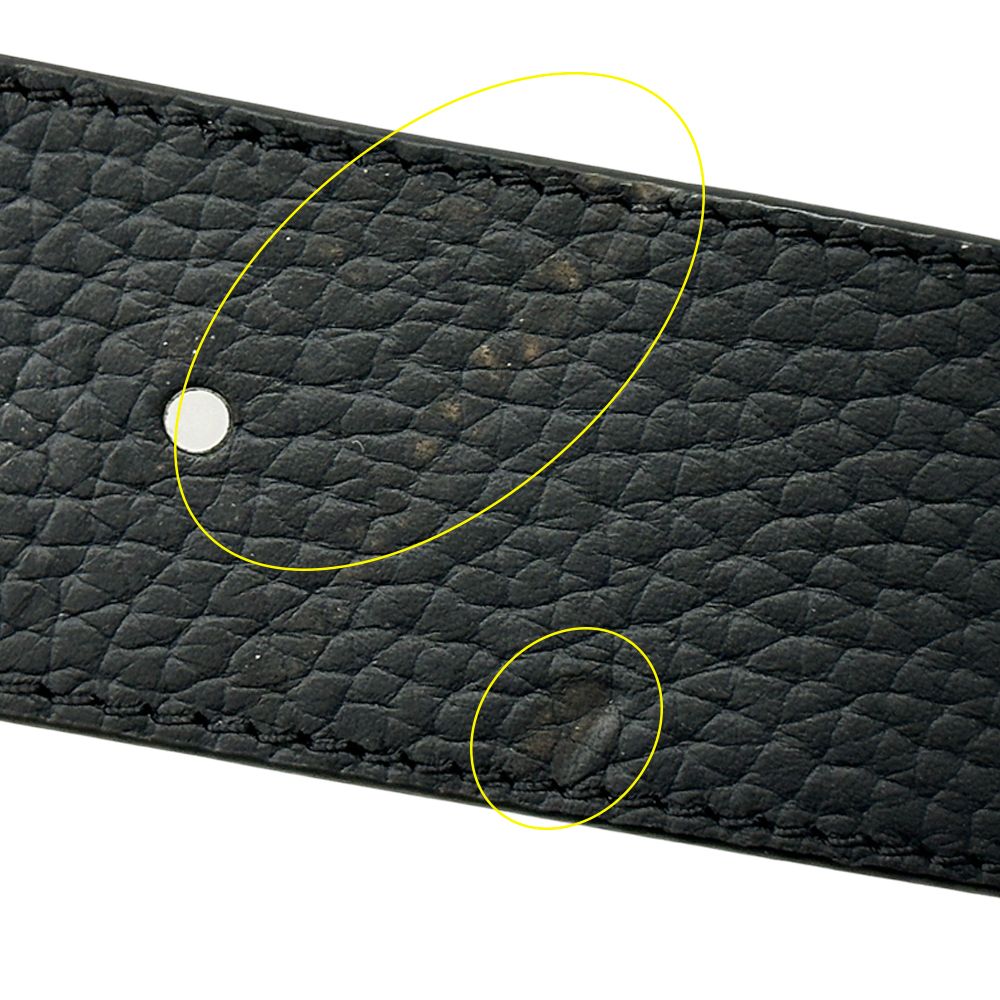 Louis Vuitton Belt Leather Ceinture Reversible Black Brown Gold 85 34 Logo Adult