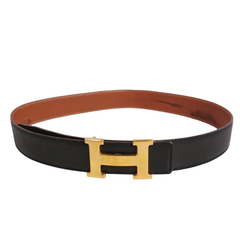 Hermes Vintage 96 Belt Leather Logo