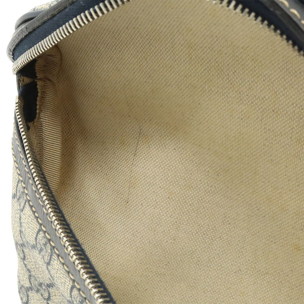 Gucci GG Supreme Belt Bag Waist Pouch Hip Leather Navy