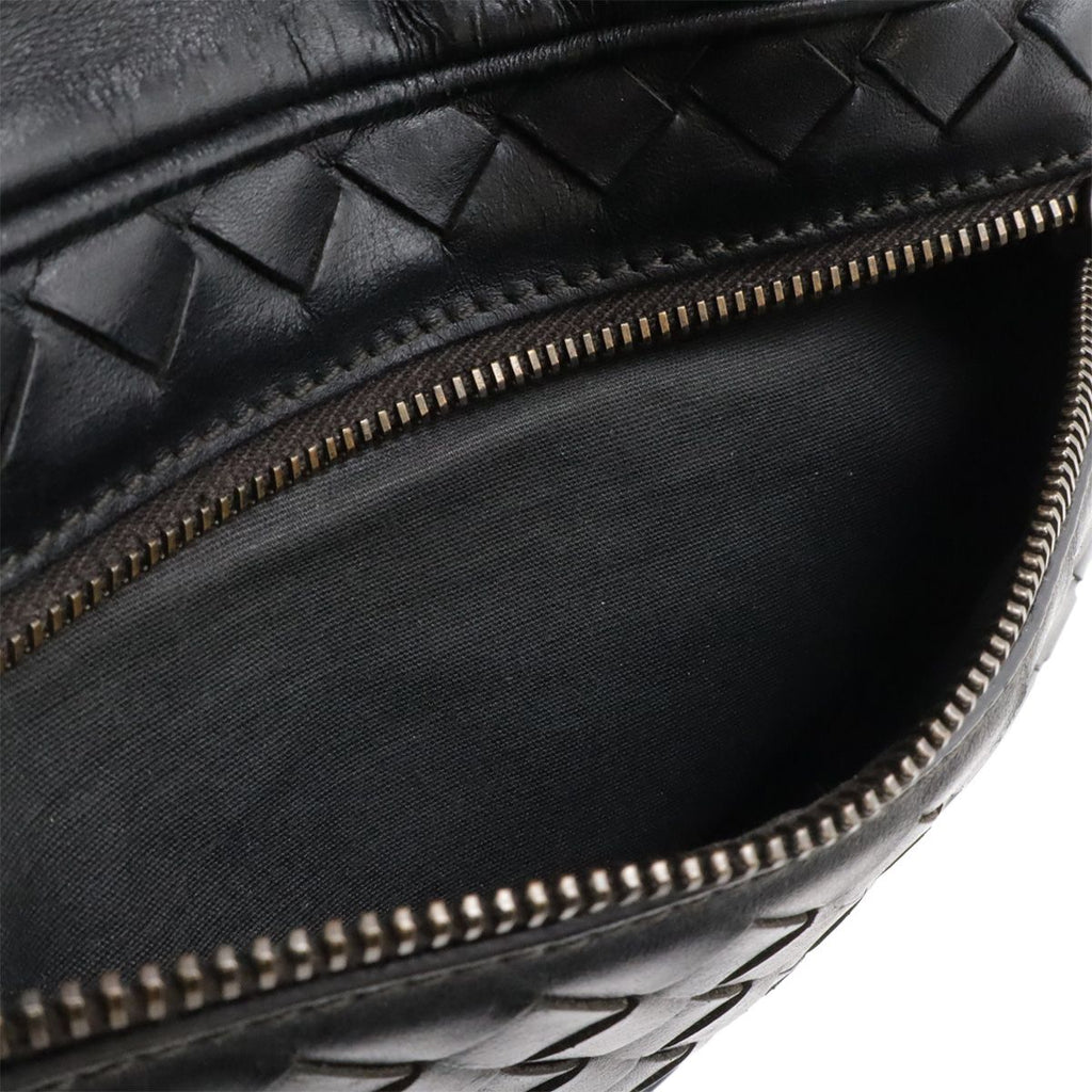 Bottega Veneta Intrecciato Belt Bag Waist Pouch Hip Leather Black