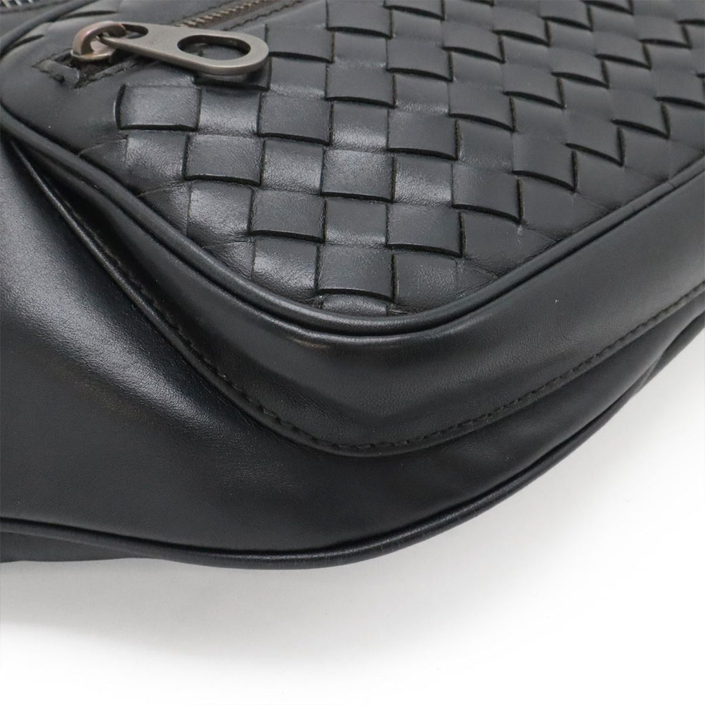 Bottega Veneta Intrecciato Belt Bag Waist Pouch Hip Leather Black