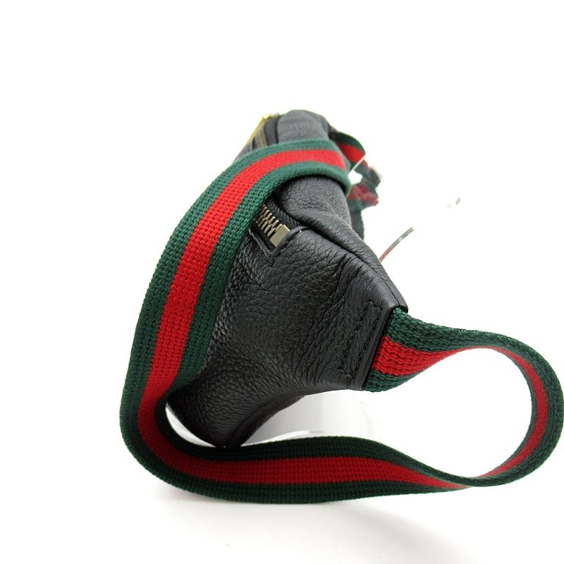 Gucci Logo Printed Small Belt Bag Leather Black