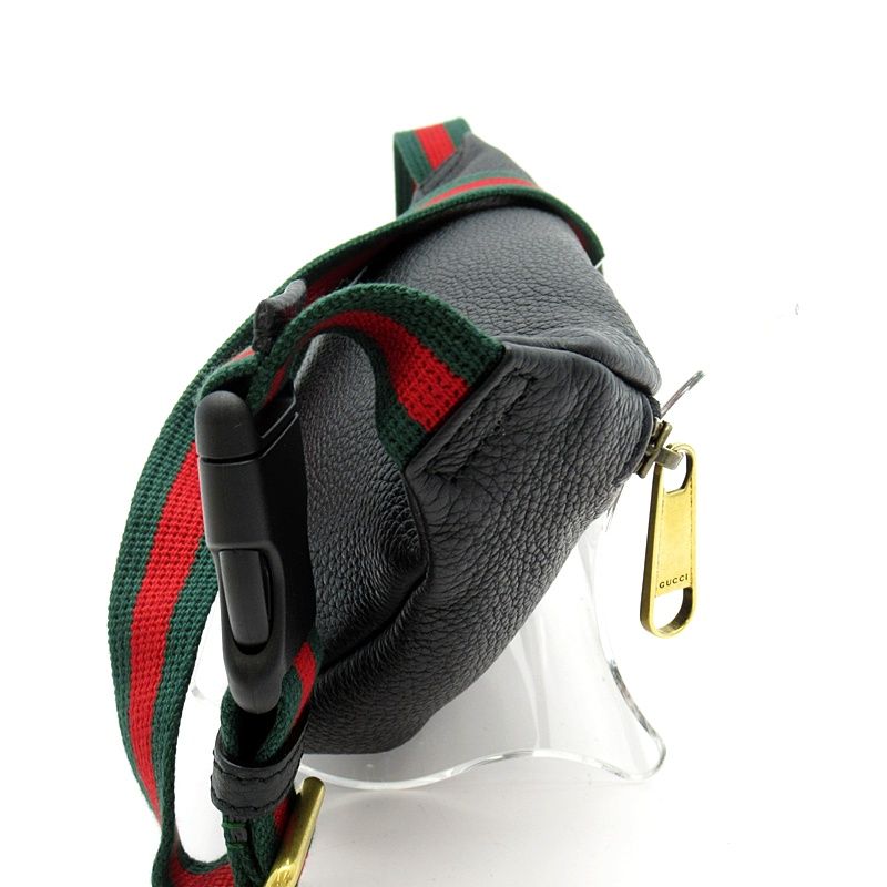 Gucci Logo Printed Small Belt Bag Leather Black