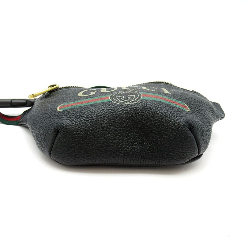 Gucci Logo Printed Small Belt Bag Leather Black