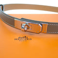 Hermes Kelly 18 Belt Veau Epsom Beige Etoupe Silver Handbag