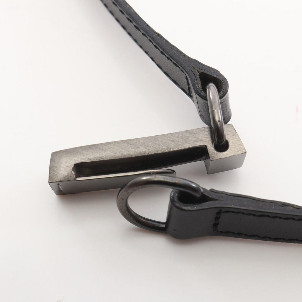Chanel Belt Logo Plate Leather