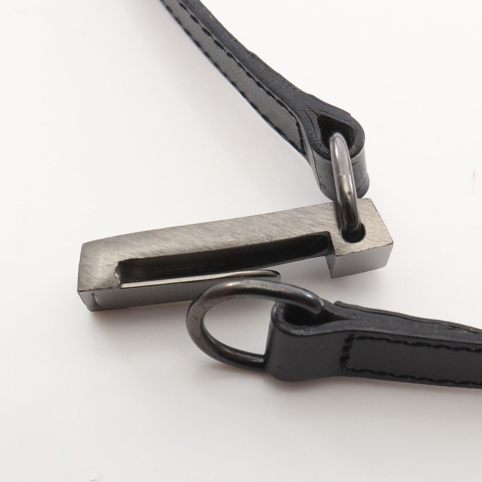 Chanel Belt Logo Plate Leather