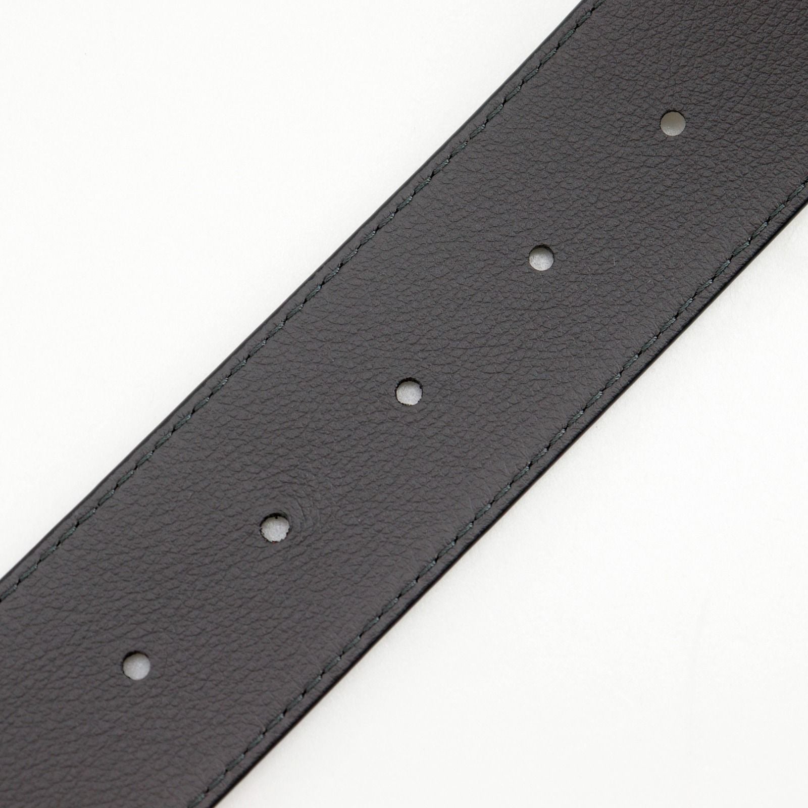 Louis Vuitton Belt LV Damier 40 Reversible Leather Gold Plated Black Gray
