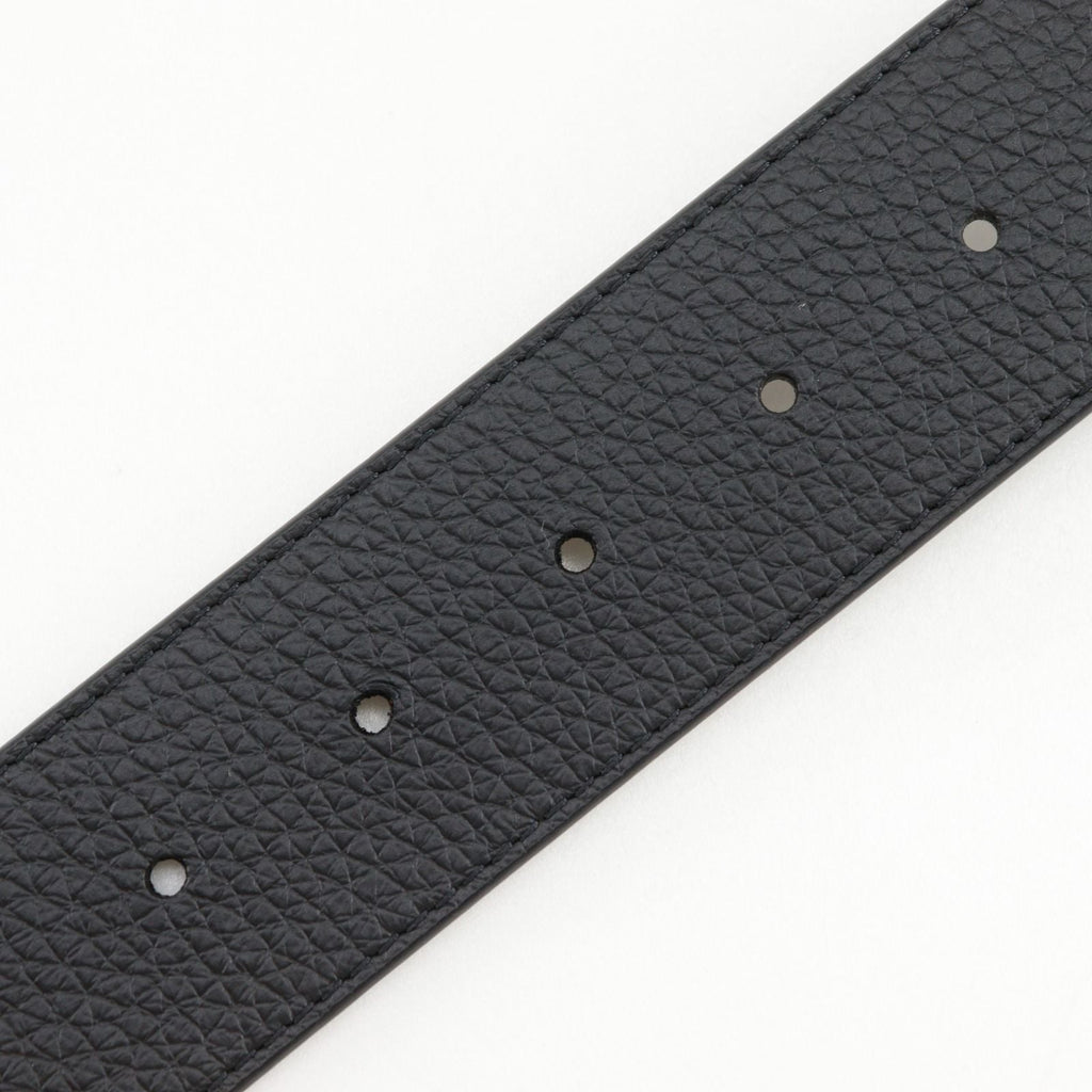 Louis Vuitton Belt LV Damier 40 Reversible Leather Gold Plated Black Gray