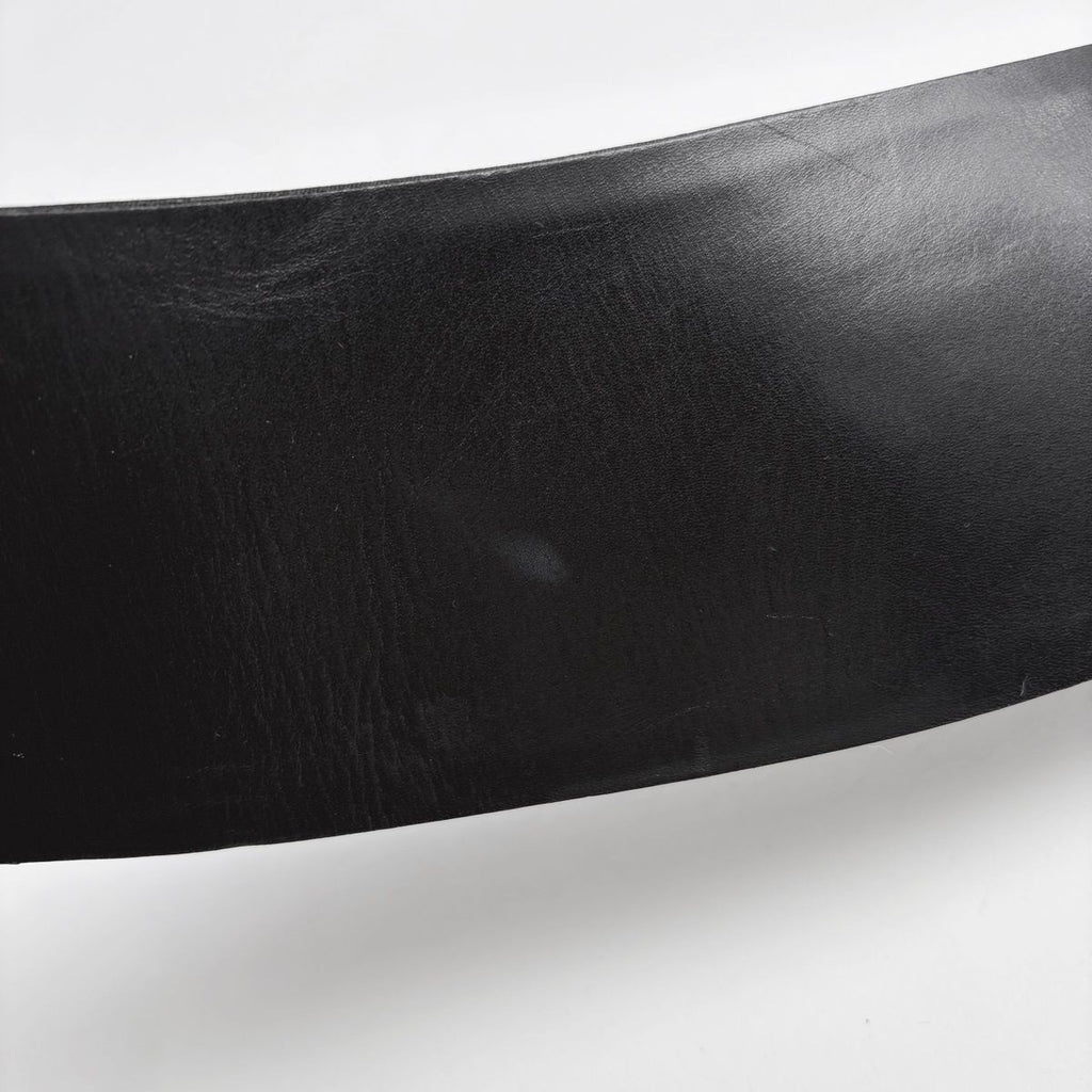 Chanel CC Logo Belt Ribbon Sash Fabric Leather Black