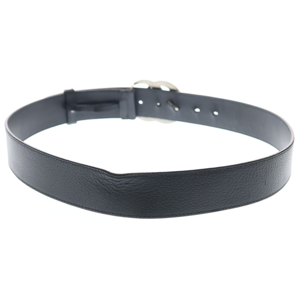 Gucci GG Marmont Leather Belt Black Silver