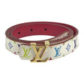 Louis Vuitton Belt Ceinture Initial Unknown Monogram Multicolor Canvas Blanc