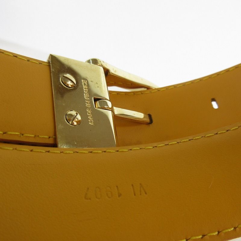 Louis Vuitton Epi Ceinture Plain Belt 85 34 Tassili Yellow Gold Leather