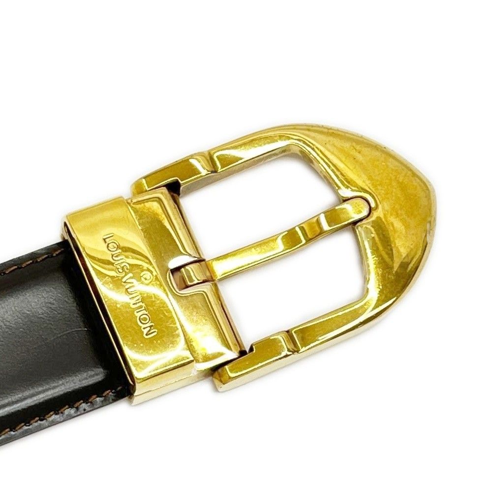 Louis Vuitton Belt Distressed Gold Brown