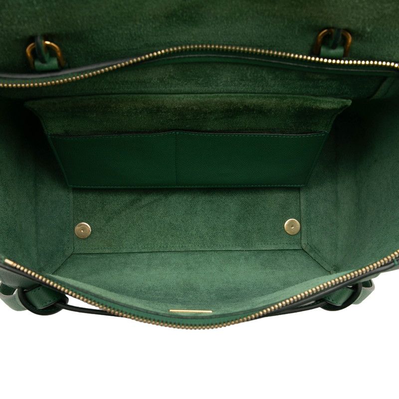 Celine Belt Bag 2-Way Green Leather