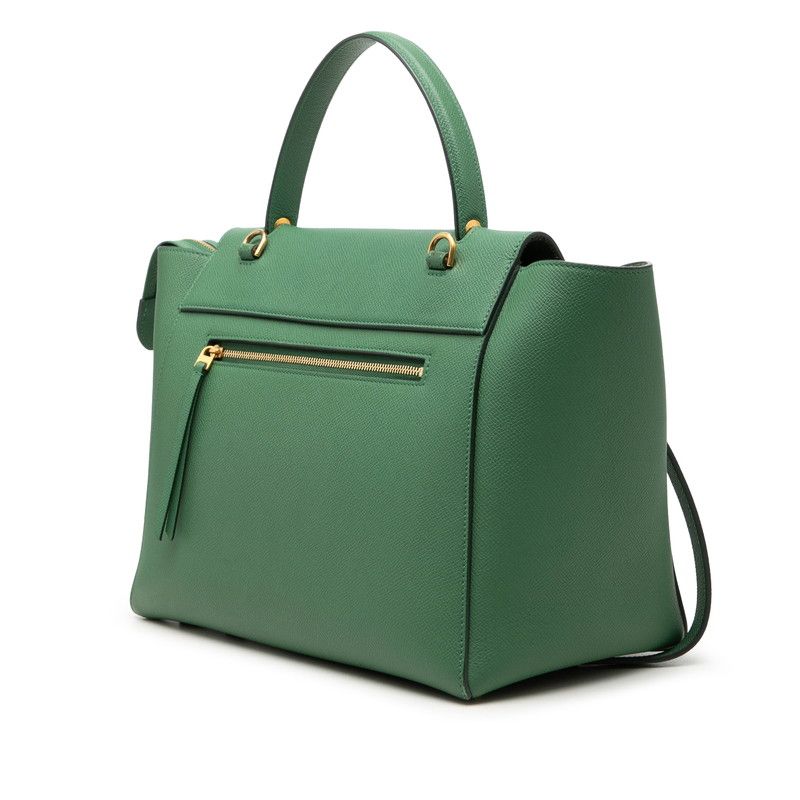 Celine Belt Bag 2-Way Green Leather