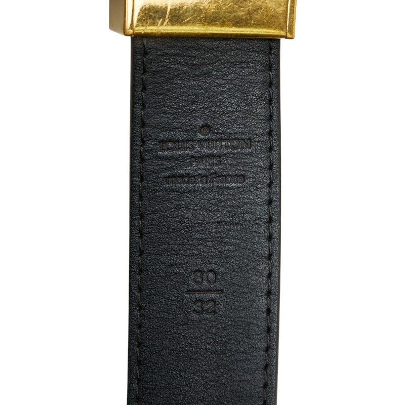 Louis Vuitton Damier Ceinture Classic Carre Belt 80 32 Brown Leather