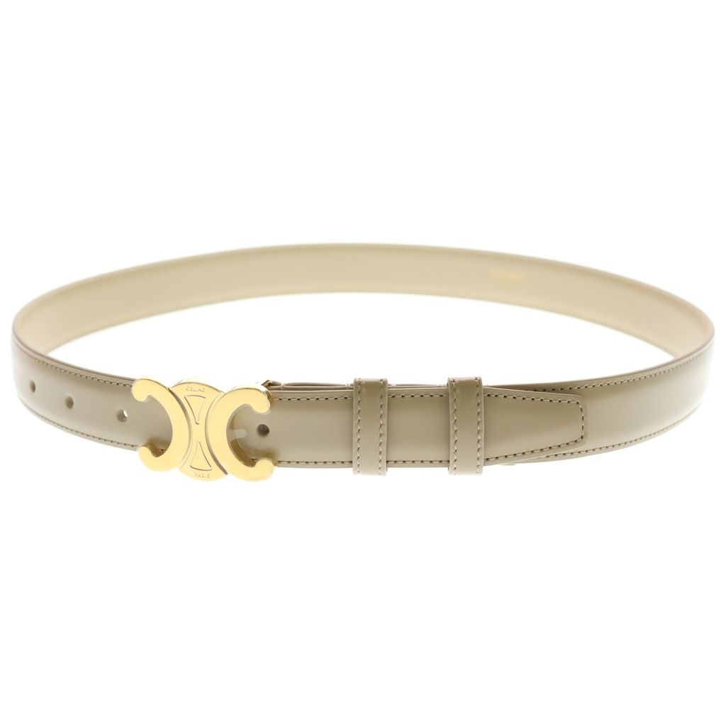 Celine Medium Triomphe Belt Leather Beige