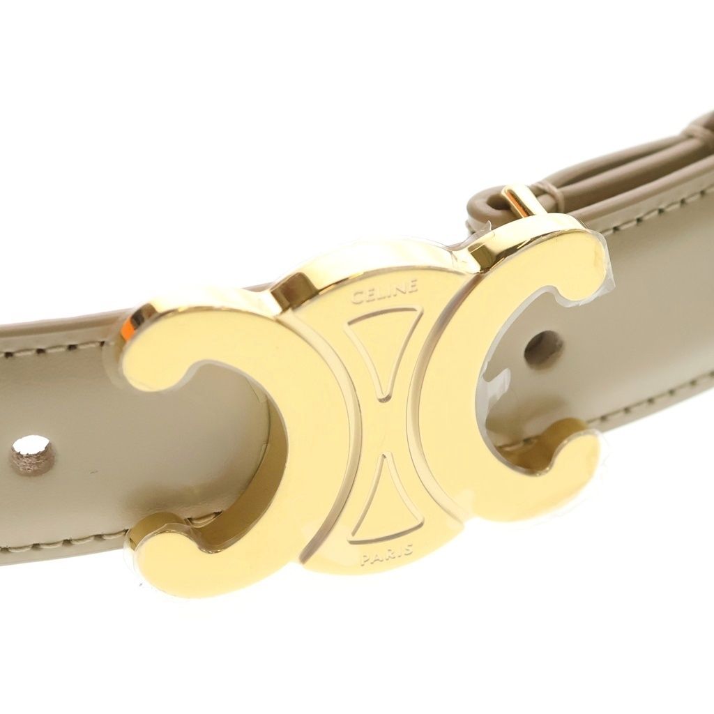 Celine Medium Triomphe Belt Leather Beige