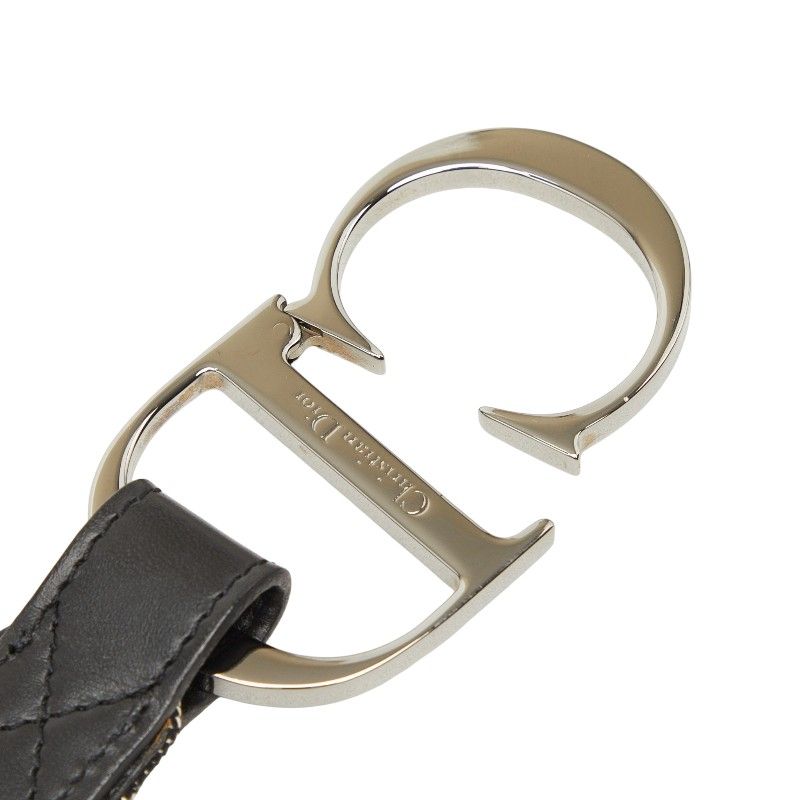 Dior Trotter CD Logo Buckle 70 Black White Canvas Leather Belt