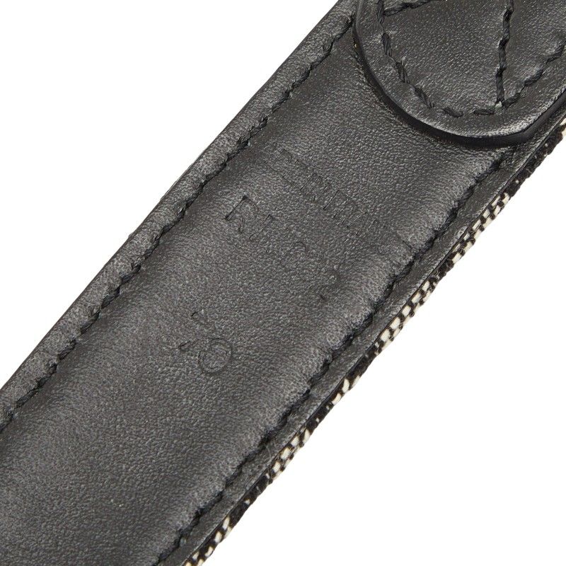 Dior Trotter CD Logo Buckle 70 Black White Canvas Leather Belt