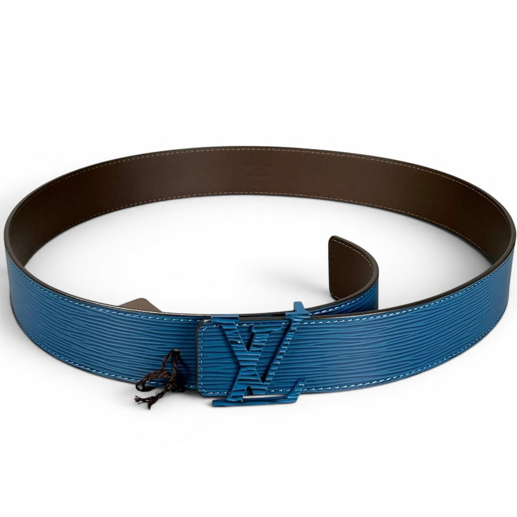 Louis Vuitton Ceinture LV Initial 40 Epi Leather Belt Blue Brown