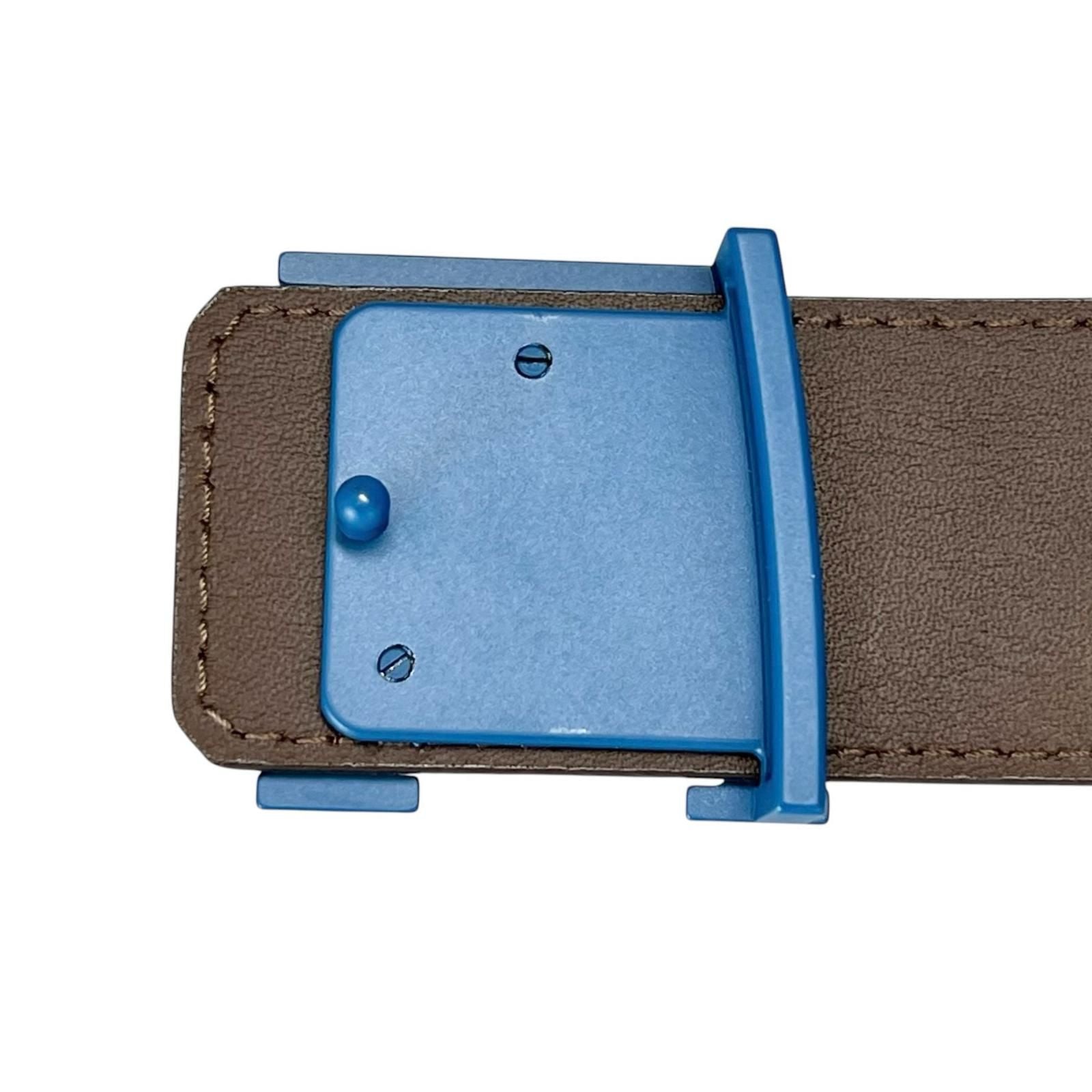 Louis Vuitton Ceinture LV Initial 40 Epi Leather Belt Blue Brown