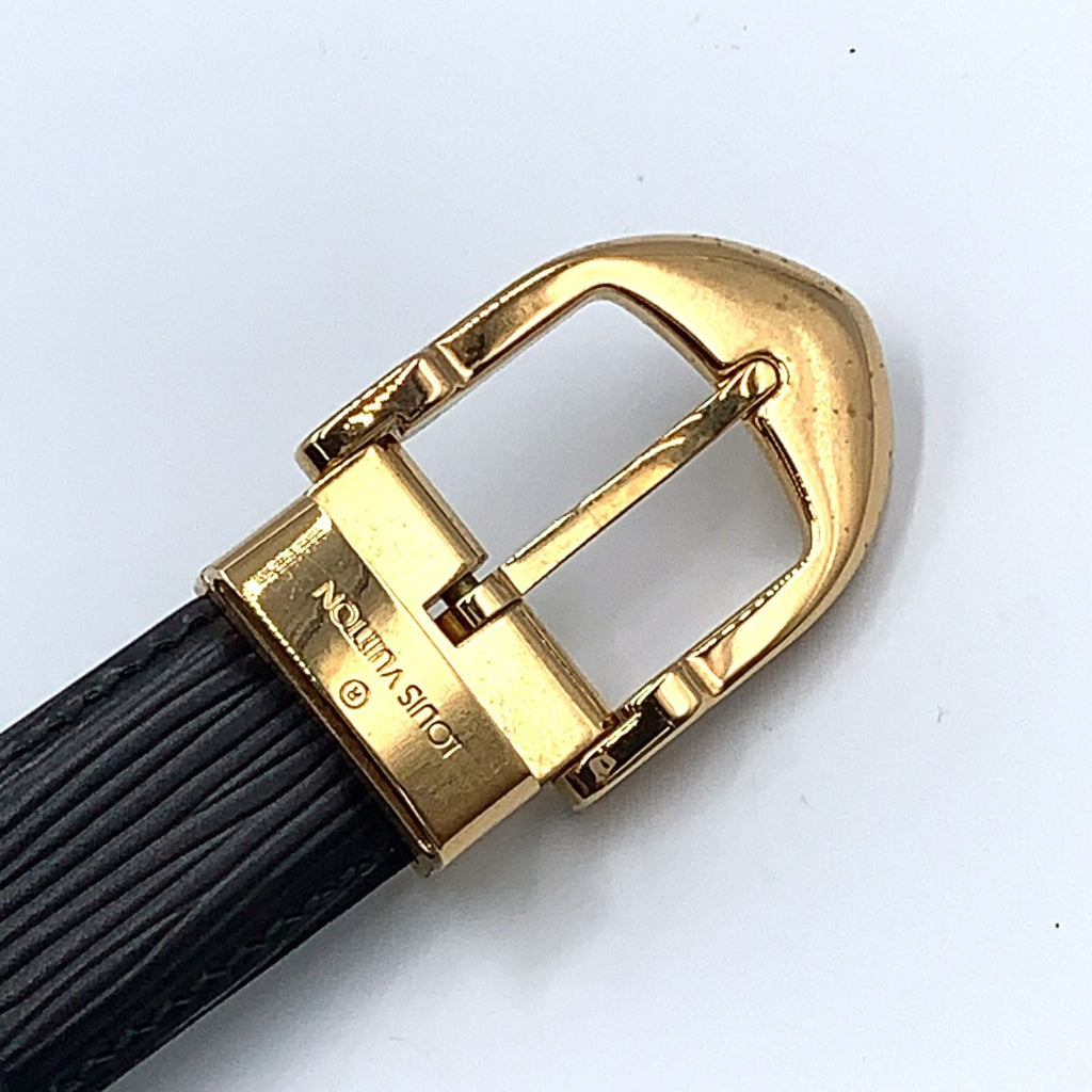 Louis Vuitton Ceinture Classic Epi Unknown Leather Black Belt Gold