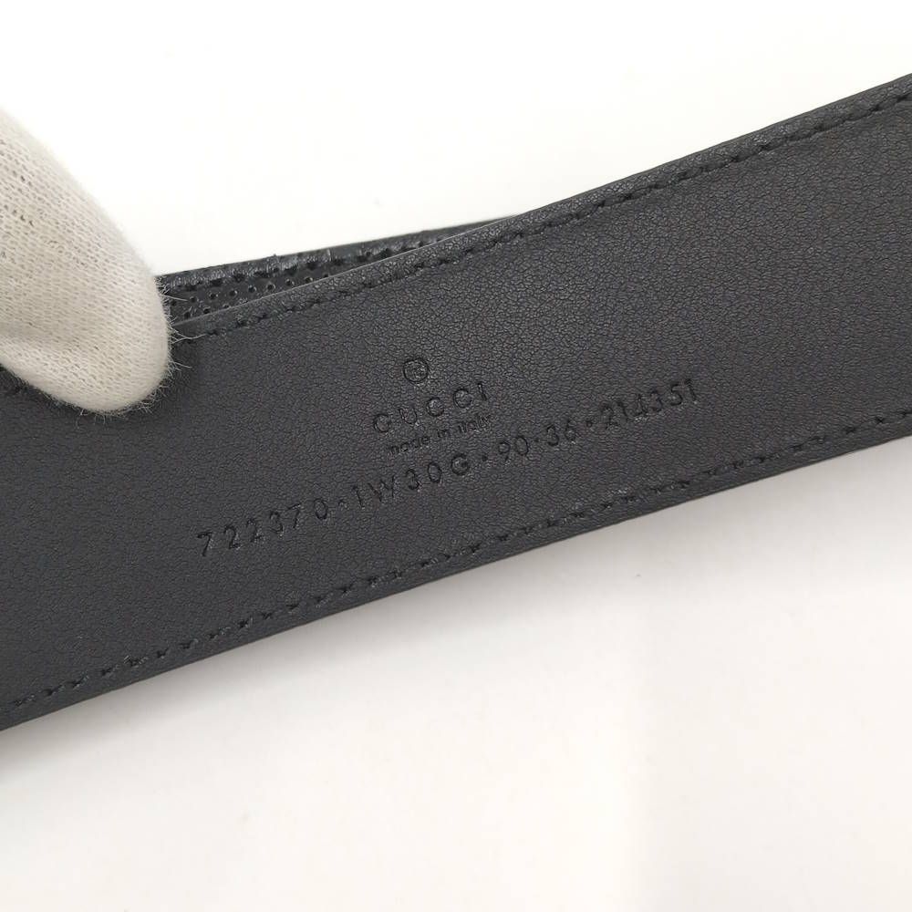 Gucci Belt :90 36 Leather Black