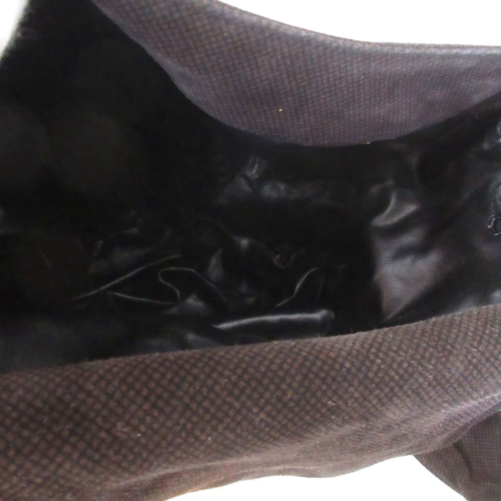 Bottega Veneta Archive Shoulder Bag Crossbody Suede Leather Reversible Dark